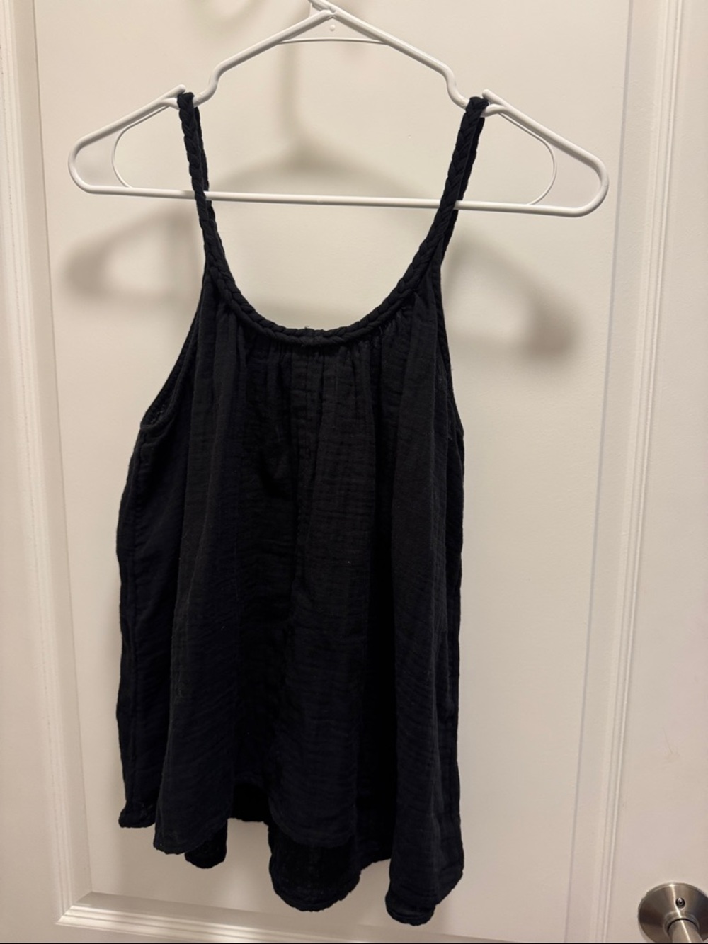 Universal Thread Black Braided-Strap Tank Top